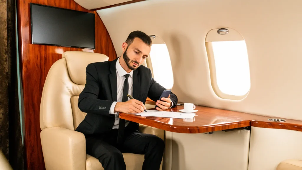 Businessman_in_private_jet
